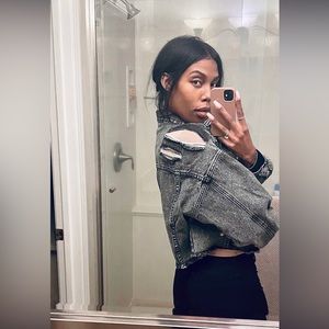 Street Distressed Denim Jacket